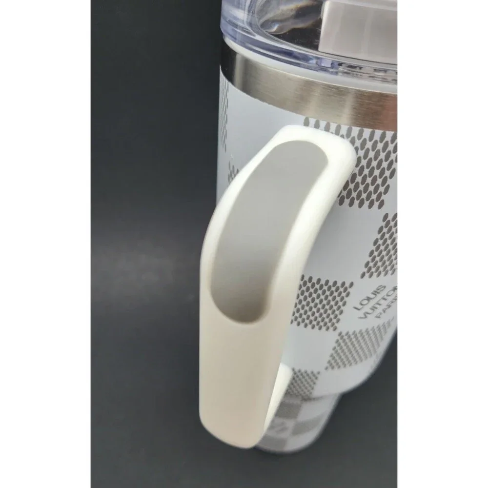 Stanley 40 Oz Quencher White & Gray Textured Insulated Tumbler Luxury NWOT READ - Picture 5 of 9